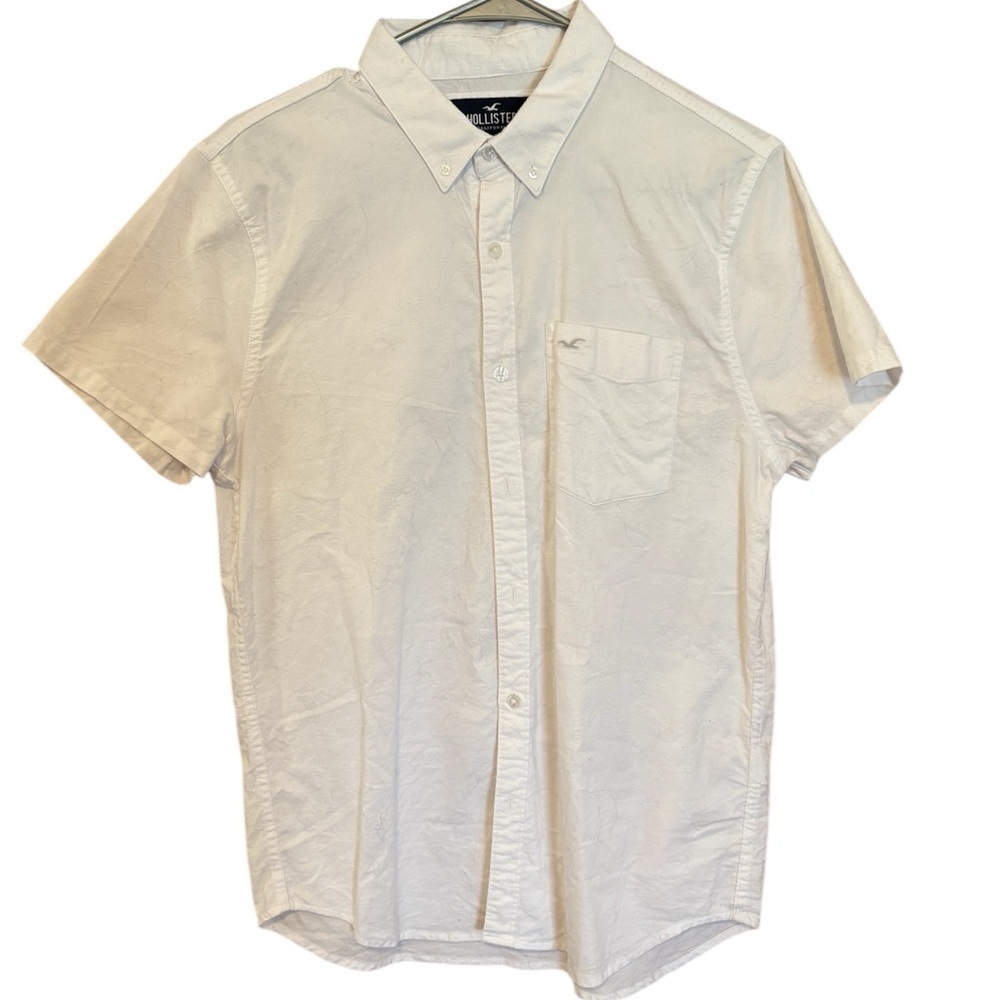 Holloster  Men's White Short Sleeve Shirt